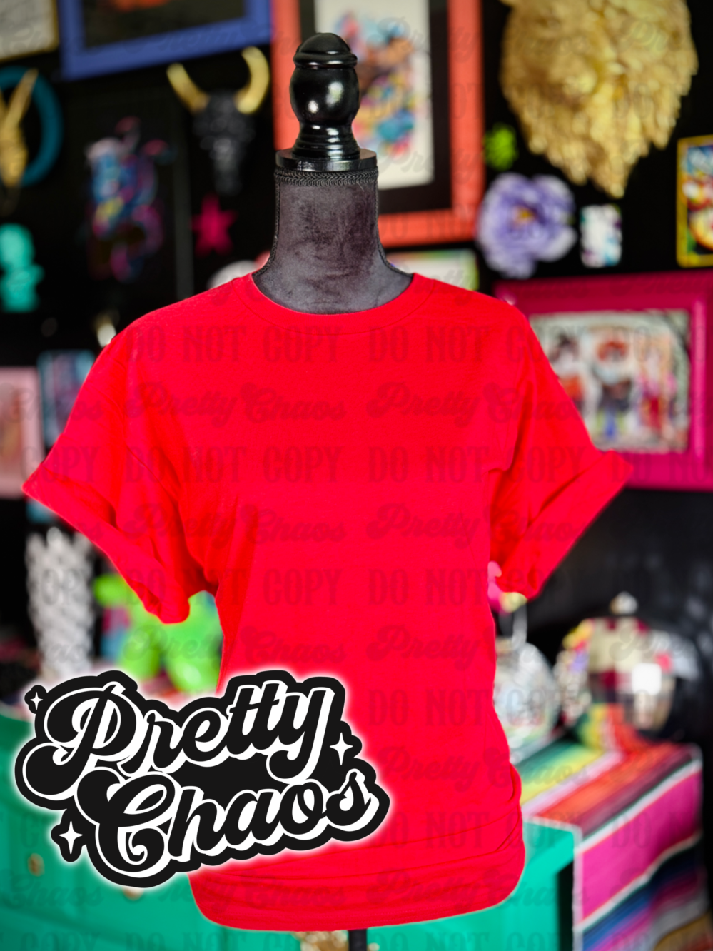 Red Gildan Mockup