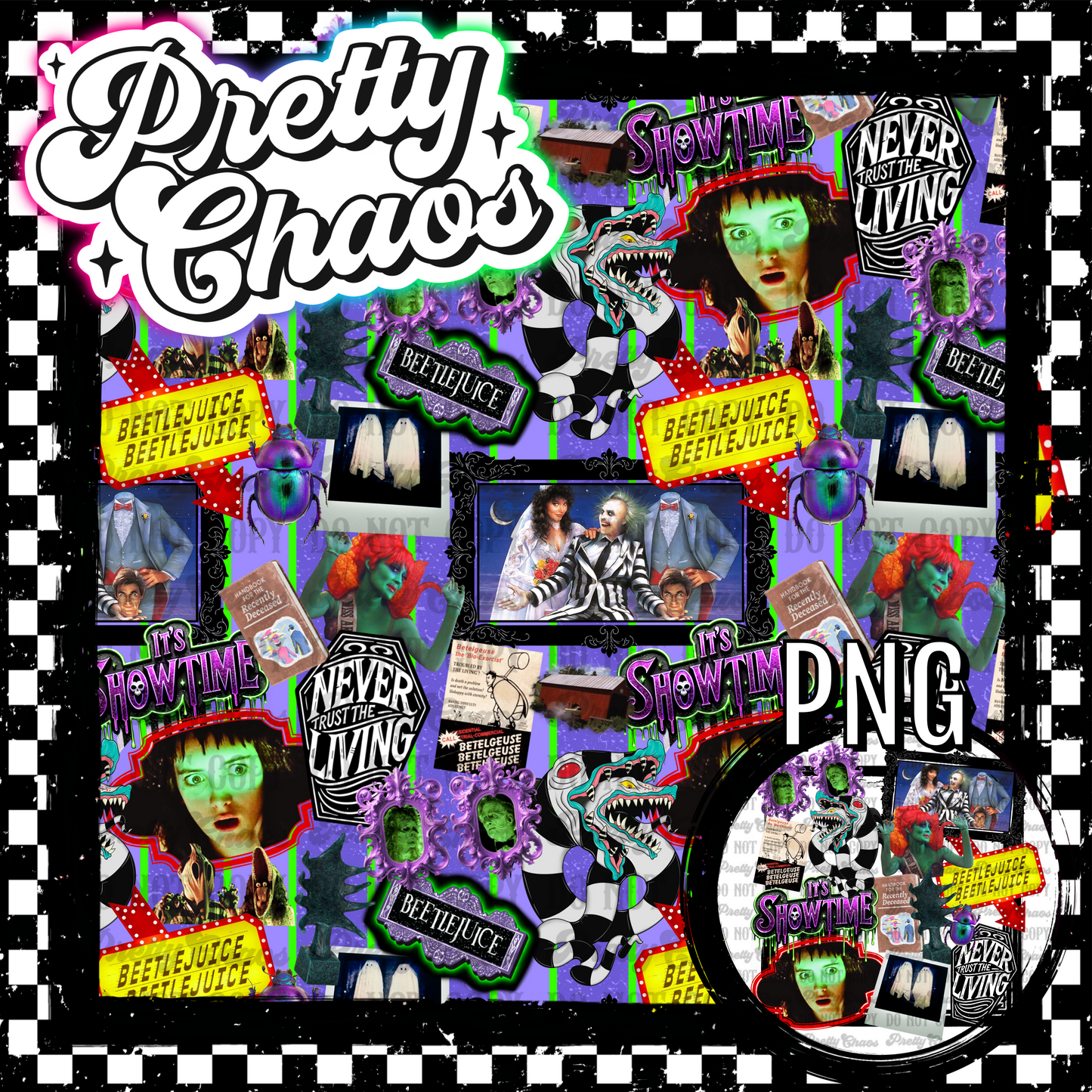 Beetlejuice Seamless & PNG