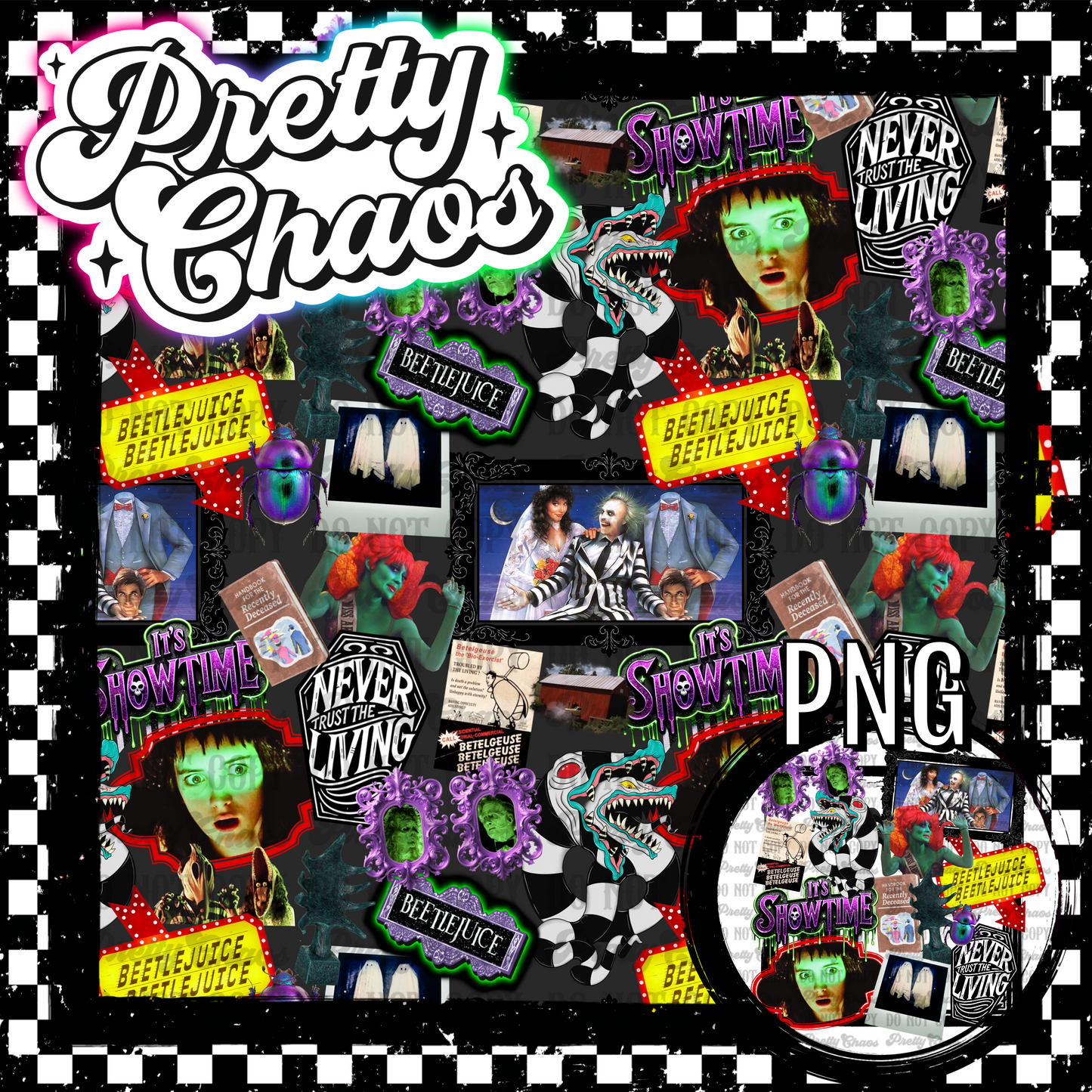 Beetlejuice Seamless & PNG