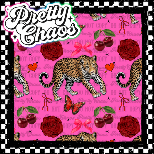 Edgy Pink Leopard Seamless