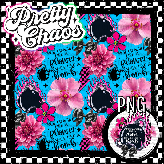 Fragile Like a Bomb Seamless & PNG