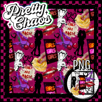 Girls, Girls, Girls Seamless & PNG