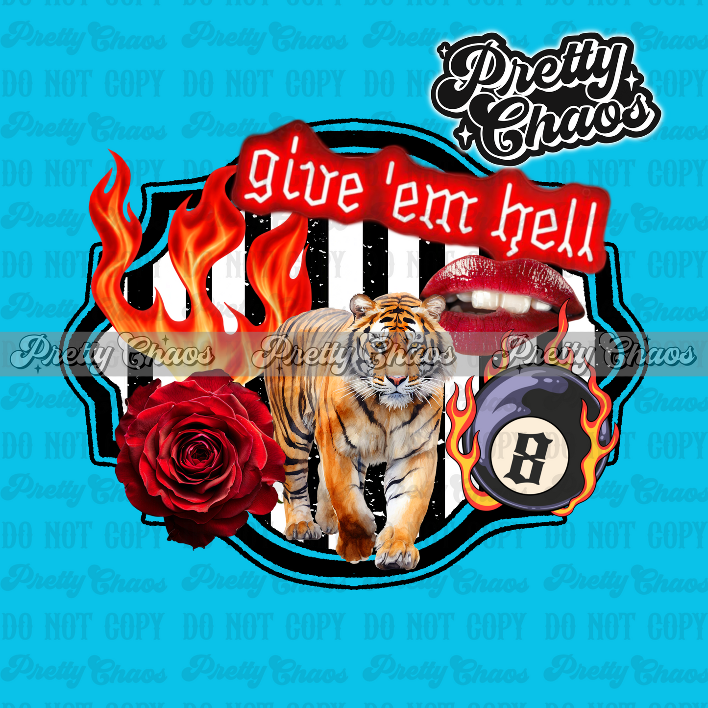 Give Em Hell Seamless & PNG