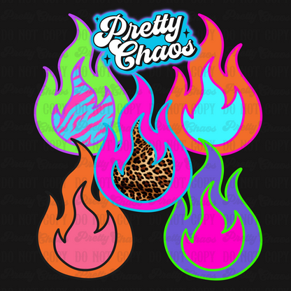 Neon Flame Clip Art