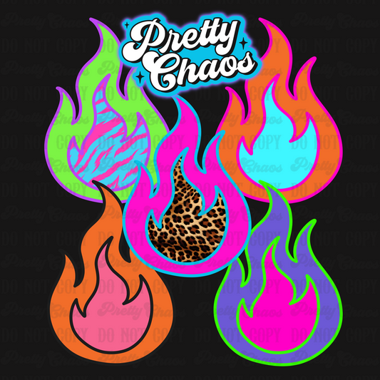 Neon Flame Clip Art